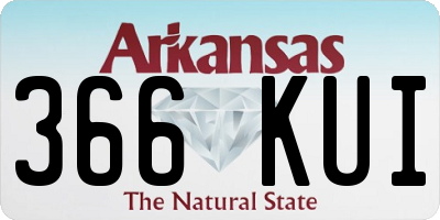 AR license plate 366KUI