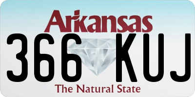AR license plate 366KUJ