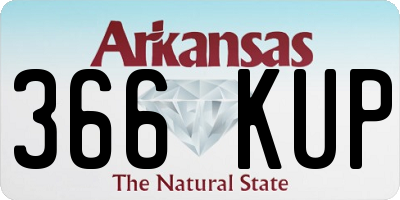 AR license plate 366KUP
