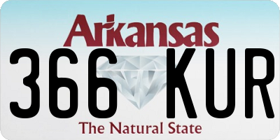 AR license plate 366KUR