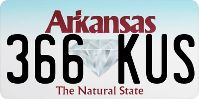 AR license plate 366KUS