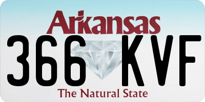 AR license plate 366KVF
