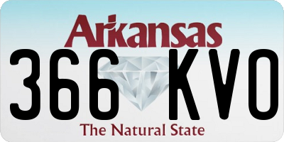 AR license plate 366KVO
