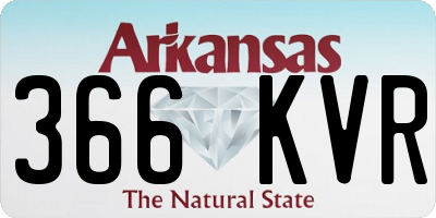 AR license plate 366KVR