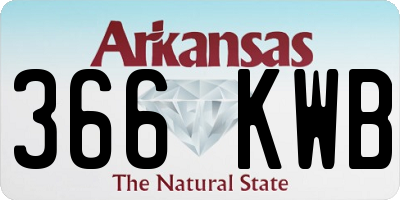 AR license plate 366KWB