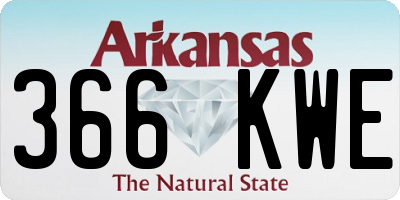 AR license plate 366KWE