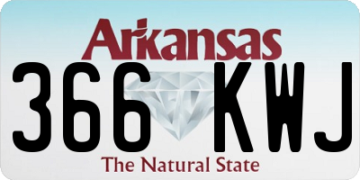 AR license plate 366KWJ