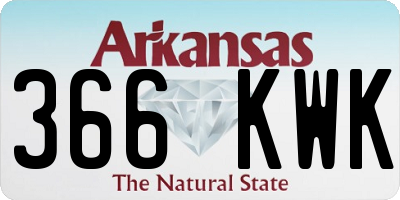 AR license plate 366KWK