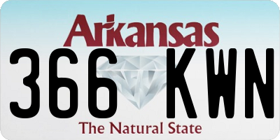 AR license plate 366KWN