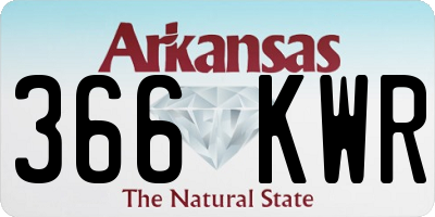 AR license plate 366KWR