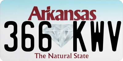 AR license plate 366KWV