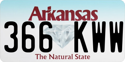 AR license plate 366KWW