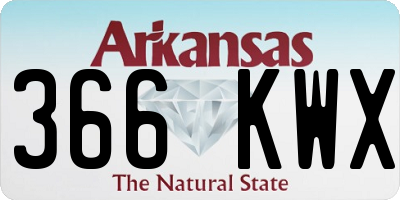 AR license plate 366KWX