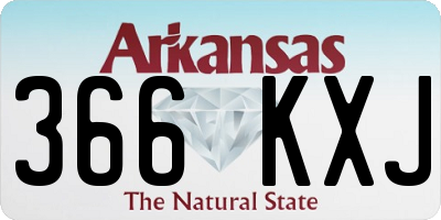 AR license plate 366KXJ