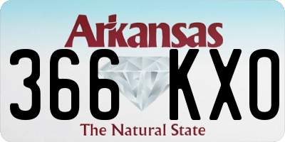 AR license plate 366KXO
