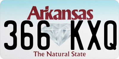 AR license plate 366KXQ
