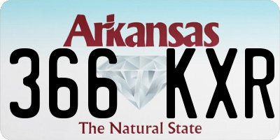 AR license plate 366KXR