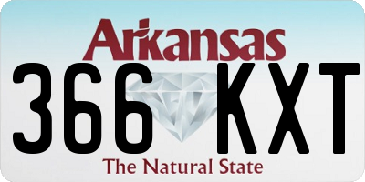 AR license plate 366KXT