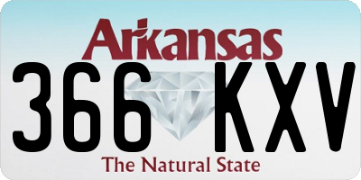 AR license plate 366KXV