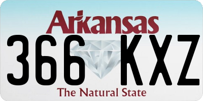 AR license plate 366KXZ