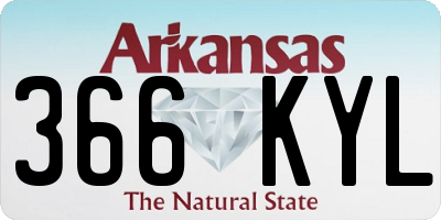 AR license plate 366KYL