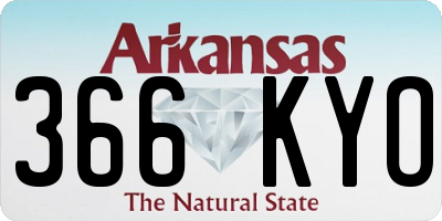 AR license plate 366KYO