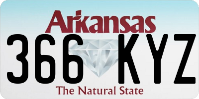 AR license plate 366KYZ