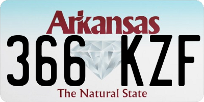 AR license plate 366KZF