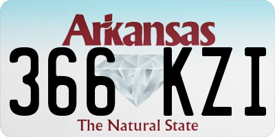 AR license plate 366KZI