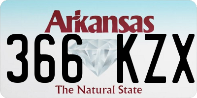 AR license plate 366KZX