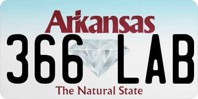 AR license plate 366LAB