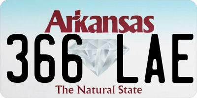 AR license plate 366LAE