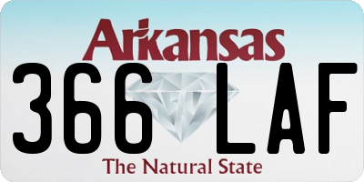 AR license plate 366LAF
