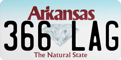 AR license plate 366LAG
