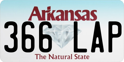 AR license plate 366LAP