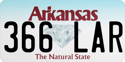 AR license plate 366LAR