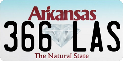 AR license plate 366LAS