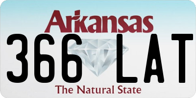 AR license plate 366LAT
