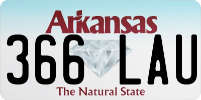 AR license plate 366LAU