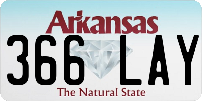 AR license plate 366LAY