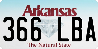 AR license plate 366LBA
