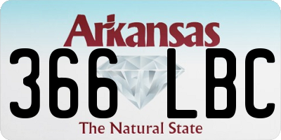 AR license plate 366LBC