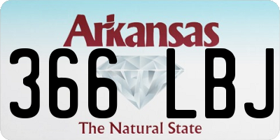 AR license plate 366LBJ