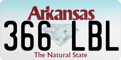 AR license plate 366LBL