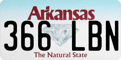 AR license plate 366LBN