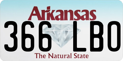AR license plate 366LBO