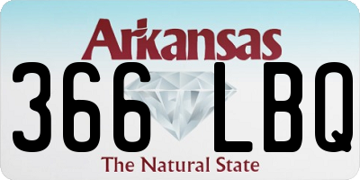 AR license plate 366LBQ