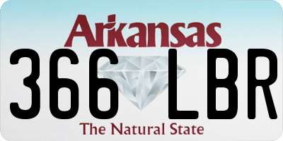 AR license plate 366LBR