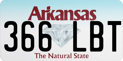 AR license plate 366LBT