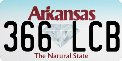 AR license plate 366LCB